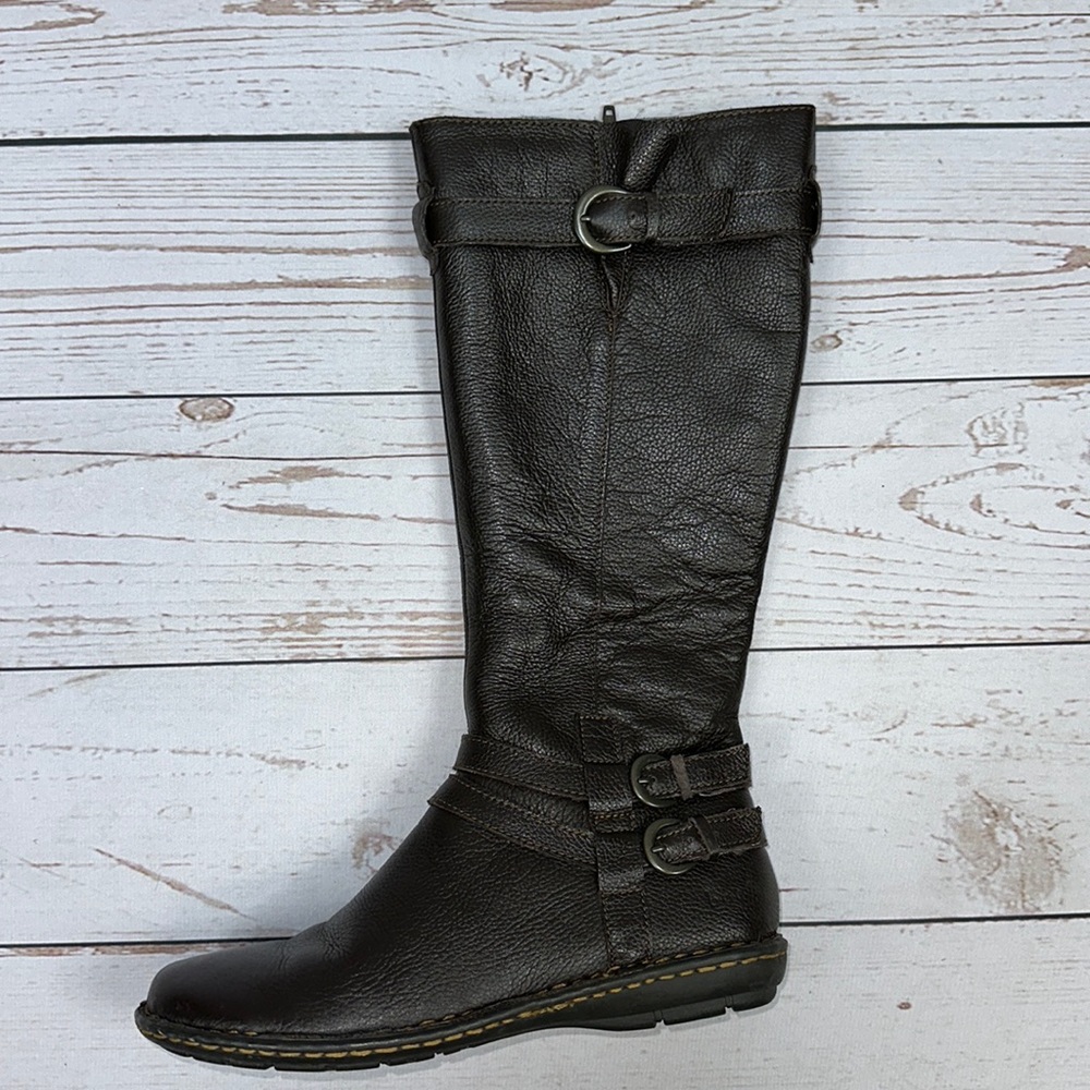 B.o.c Born Tall Brown Leather Boots, Sz 7.5